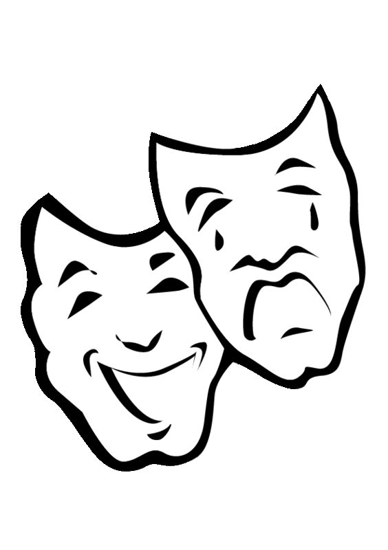 Drama Mask Template - ClipArt Best