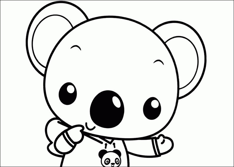 Cute Baby Koala Coloring Pages | Hagio Graphic - ClipArt Best - ClipArt