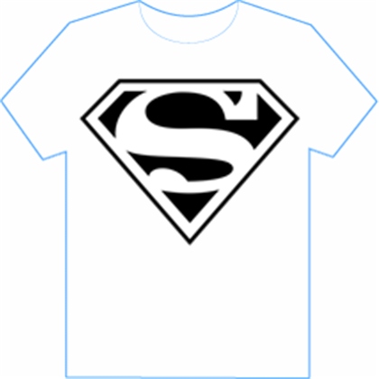 Superman Logo Black and White, a T-Shirt by pokepoop912 - ROBLOX ...
