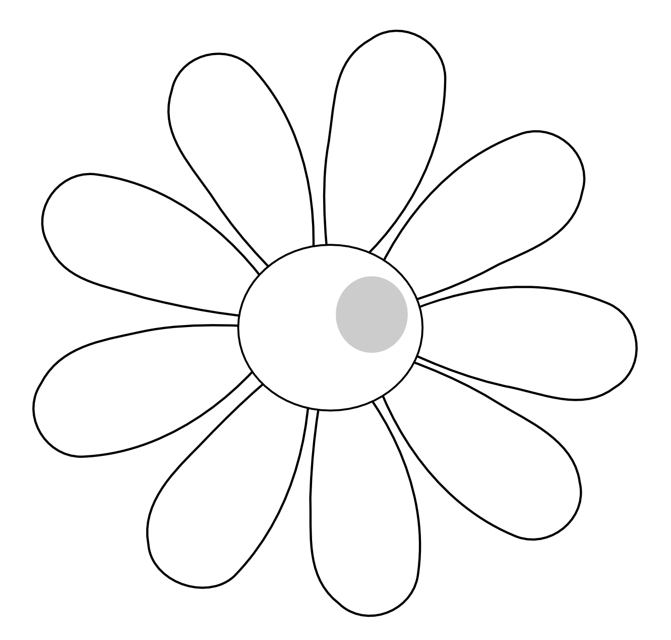 Daisy Flower 7 Black White Line Art Scalable Vector Graphics SVG ...