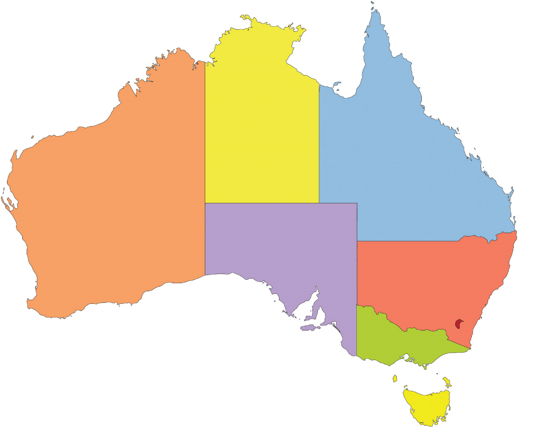 Australian Map For Kids - ClipArt Best