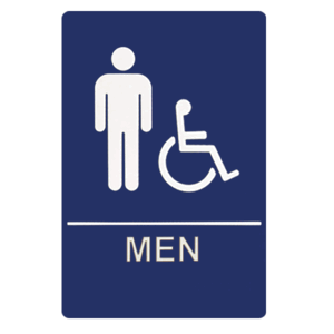 Restroom Sign Men Handicap Accessible | Restroom Hand Dryers