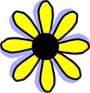 Yellow Flower clip art - vector clip art online, royalty free ...