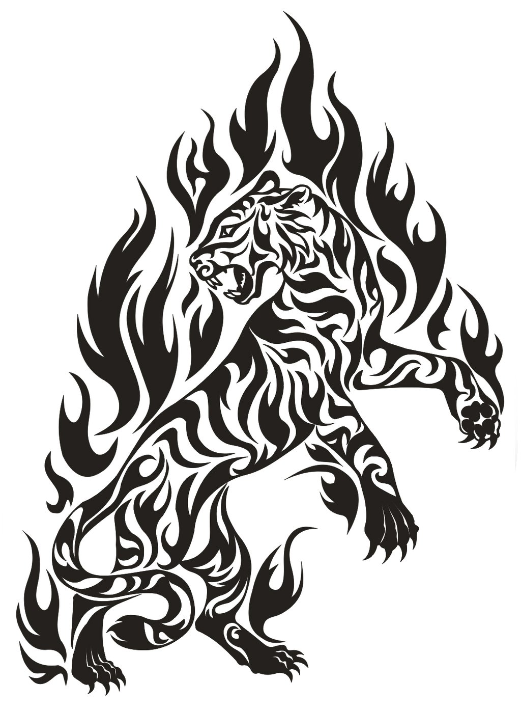 Tribal Tiger Tattoos - Designs and Ideas