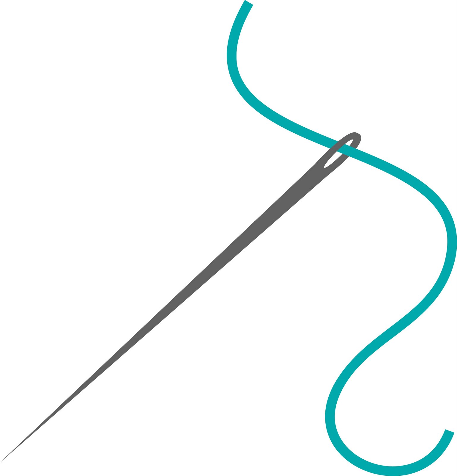 Needle and thread cartoon clipart