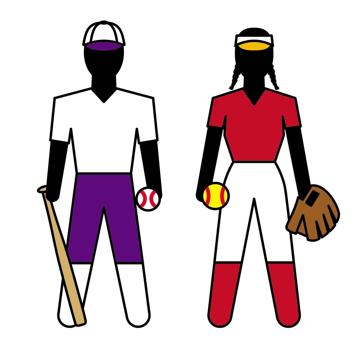 Clip Art: Basic Words: Cap B&W Labeled · Clip Art: Baseball B&W · Clip Art: Athletes: Baseball/Softball Color