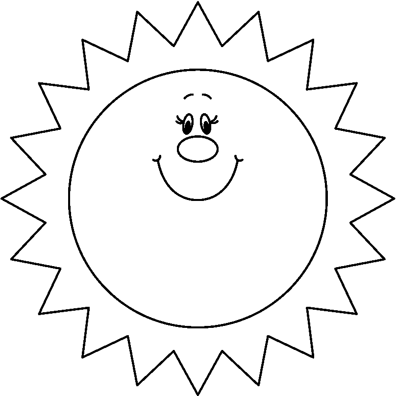 free black and white clipart of sun - photo #15