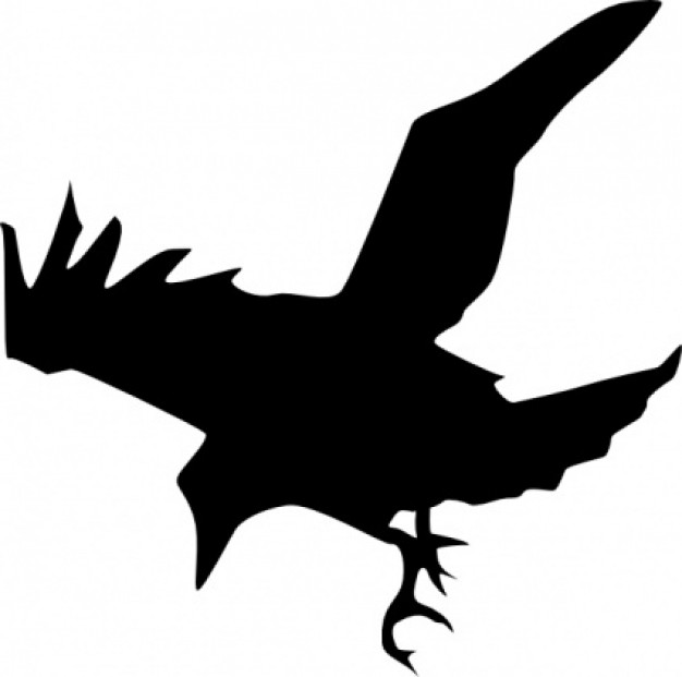 Raven Silhouette clip art | Download free Vector