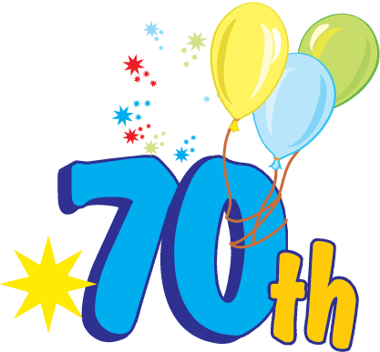Happy 70th Birthday Clipart