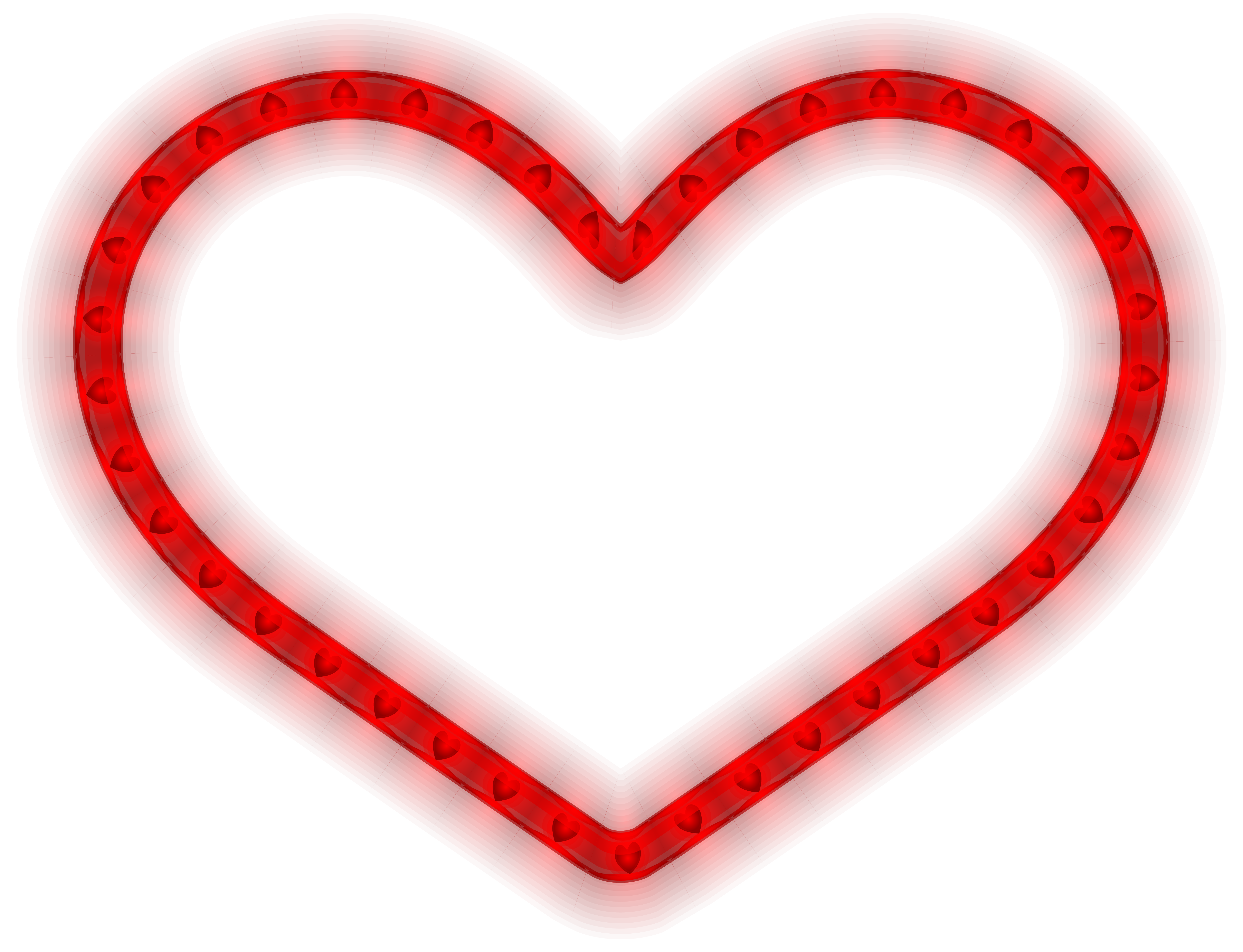 Glowing Heart PNG Clipart Image