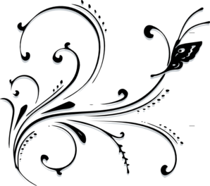 Butterfly Scroll Clip Art - vector clip art online ...