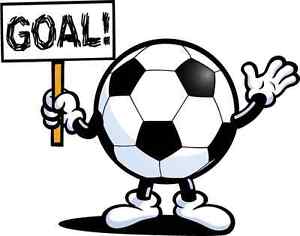 Cartoon Soccer Ball Goal Sport Car Bumper Sticker Decal 5&#034; x ...
