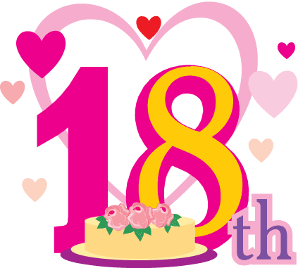 Happy 18 Birthday Clipart