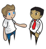 Two People Talking Cartoon Clipart - Free to use Clip Art Resource