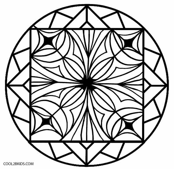 Printable Kaleidoscope Coloring Pages For Kids | Cool2bKids