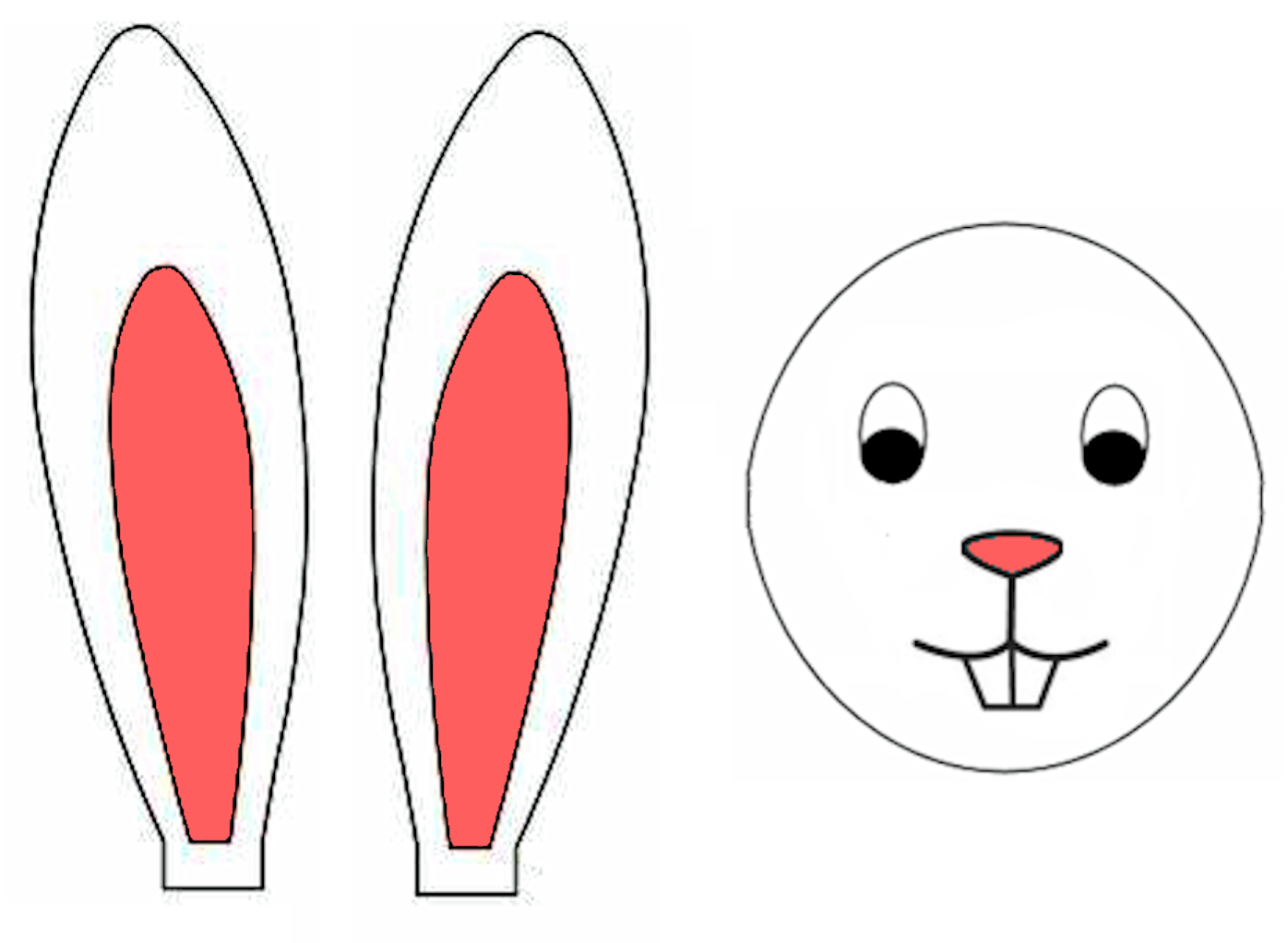 Easter Rabbit Face Printout ClipArt Best