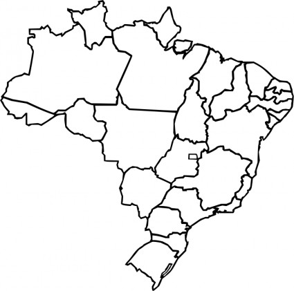 Map Of Brazil-vector Clip Art-free Vector Free Download