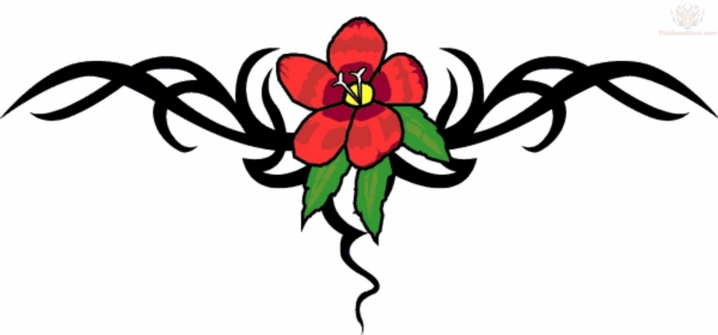 Flower Tribal Tattoo Designs Tribal Lily Flowers Tattoo Design ...