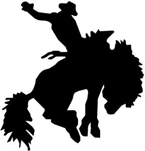Cowboys, Cowgirls & Rodeo :: Rodeo Stickers :: Cowboy Riding A ...