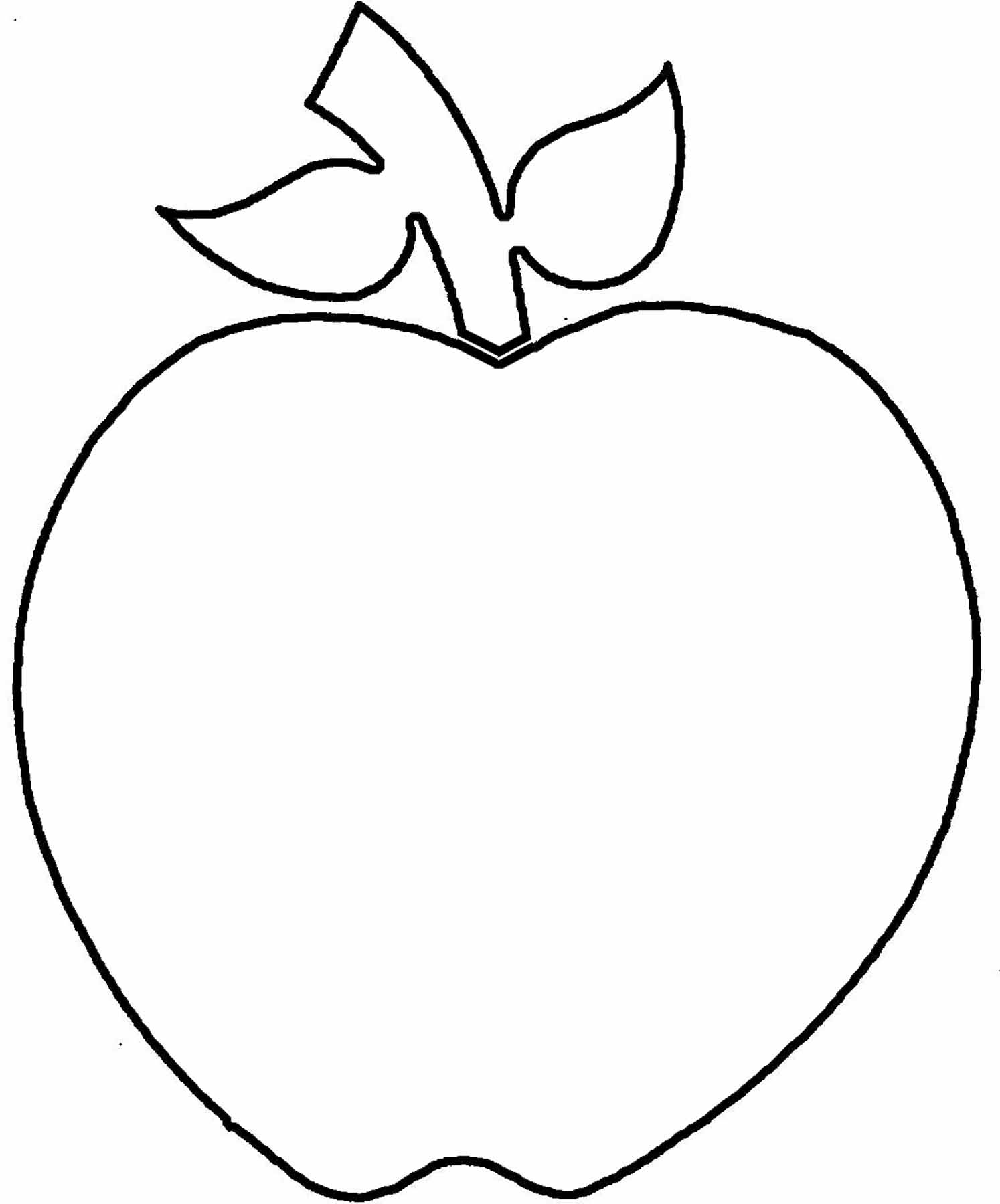 Apple Outline Food Fruit Apple Apple Outline Png Html