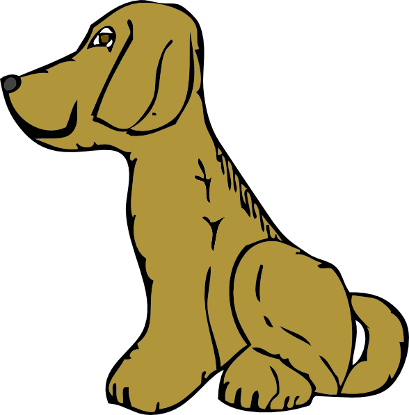 Dog Side View clip art Free Vector