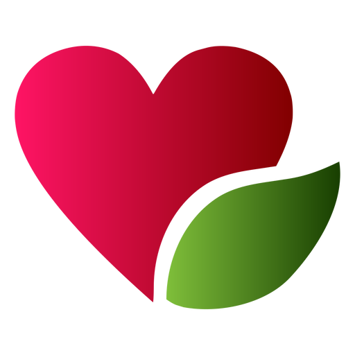 Heart logo leaf - Transparent PNG/SVG