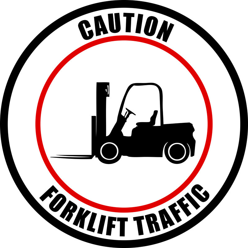 Caution Forklift Traffic Floor Sign | Creative Safety Supply