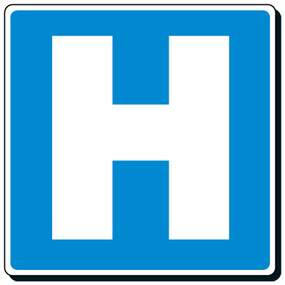 Reflective Traffic Signs - Hospital Symbol, Reflective Signs | Seton
