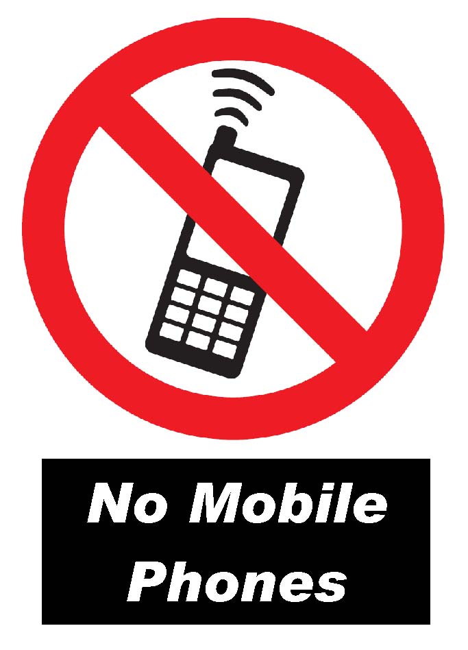OHS signs, mandatory safety and danger signs - A3 No Mobile Phones