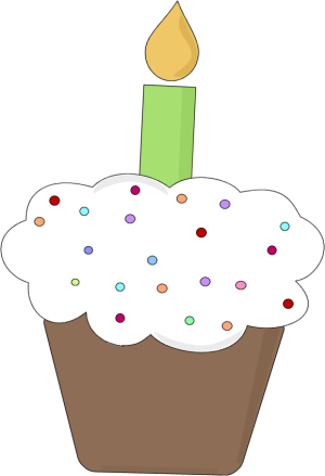 Clipart cupcake with candle
