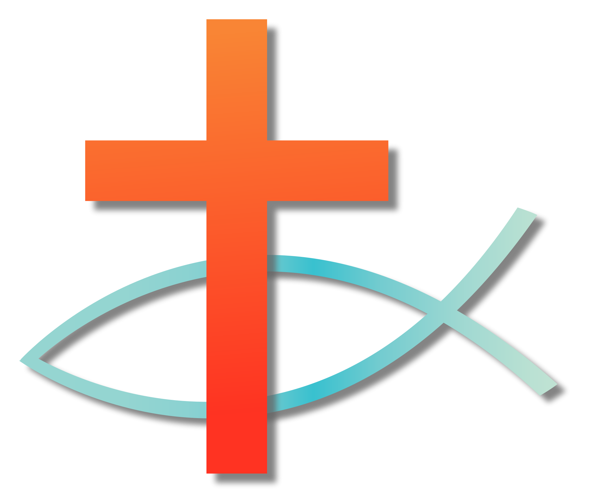 File:Christianity symbols Cross Ichthys.svg