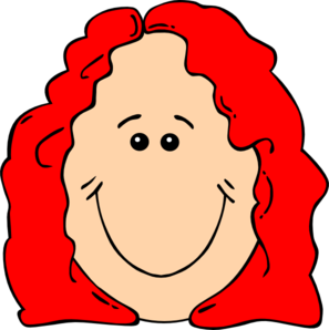 Red Hair Female Cartoon Face Clip Art - vector clip ...