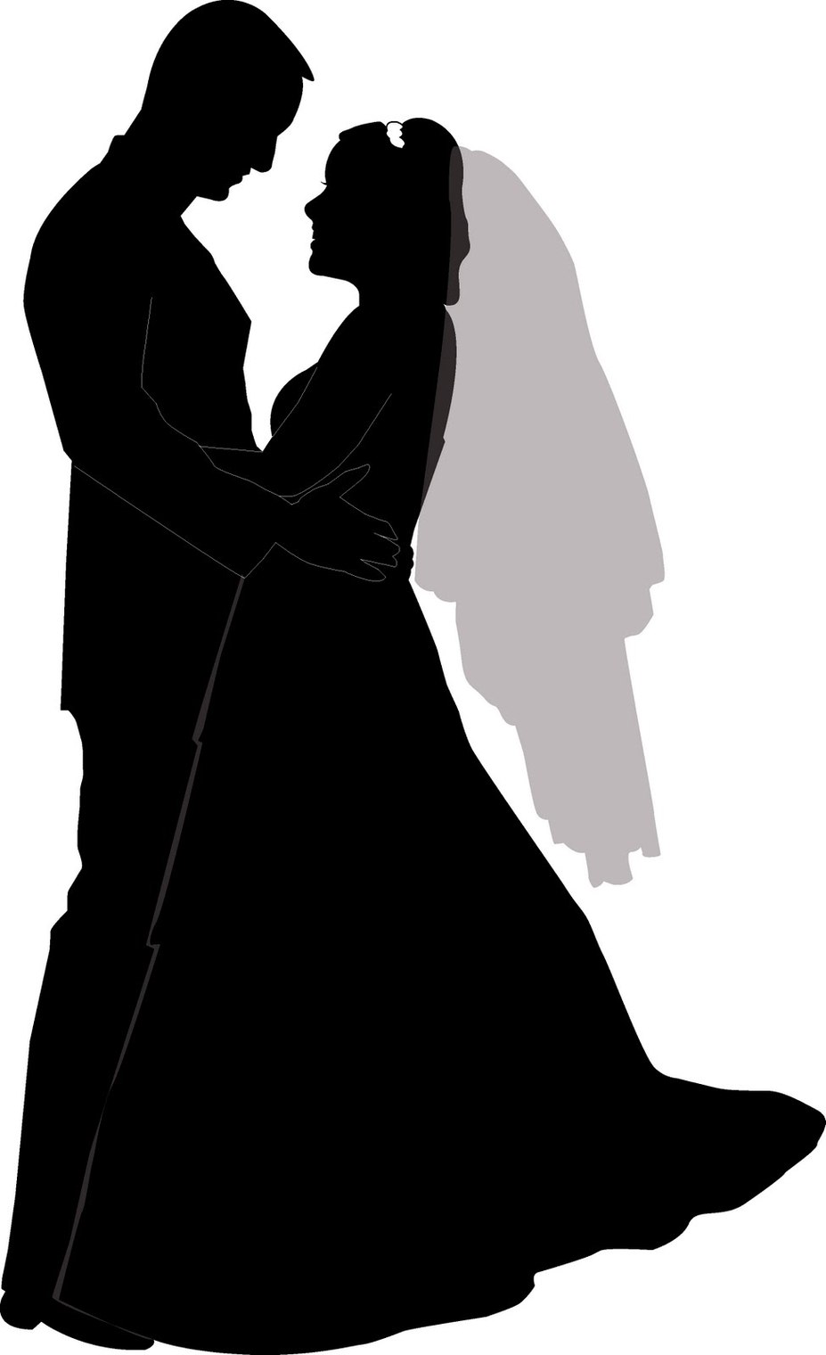 Two people kissing clipart