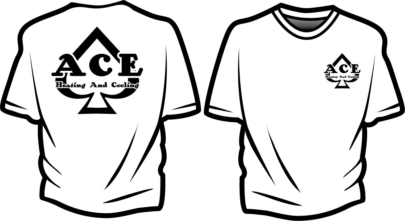 T shirt front and back clipart