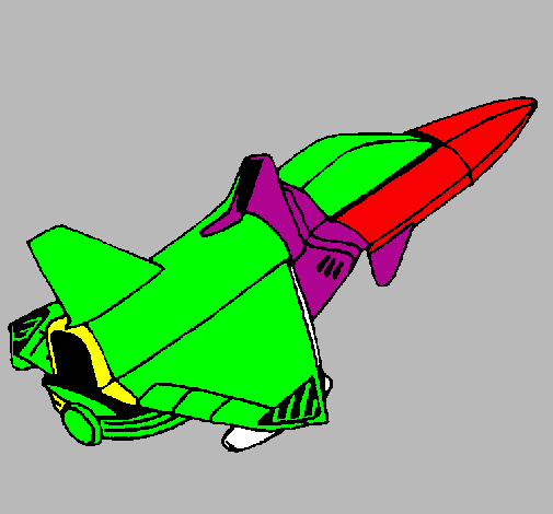 Colored page Rocket ship painted by matthew