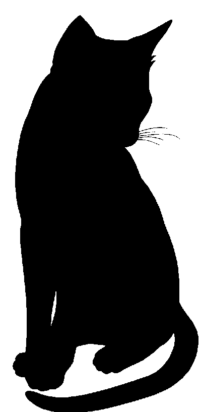 clipart image silhouette of a cat - photo #49
