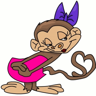 Cartoon Girl Monkey