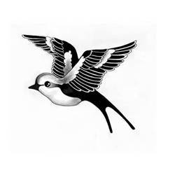 Free Designs Black White Bird Flying Tattoo Wallpaper Picture #