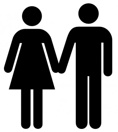 Man And Woman Icon clip art Free vector in Open office drawing svg ...