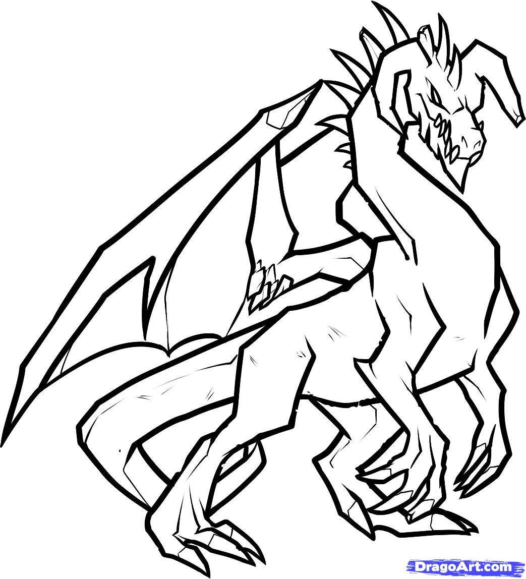How To Draw A Ice Dragon Step By Step Easy Color And Drawing | Images