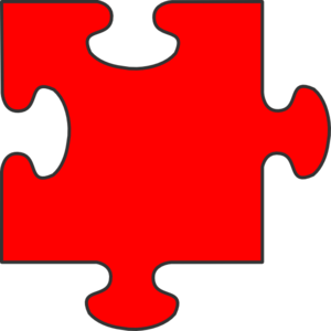 Red Puzzle Piece Top clip art - vector clip art online, royalty ...
