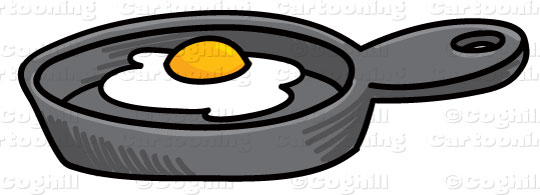 Cartoon Frying Pan & Egg Clip Art Clip Art Stock Illustration ...