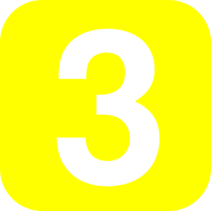 Number 3 In Yellow clip art - vector clip art online, royalty free ...