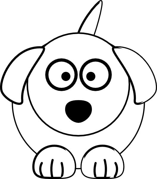 Cute Dog Coloring Page for Kids - Free Printable Picture