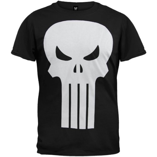 The Punisher Logo Plain Jane Black T-Shirt | Halloween Shop Store