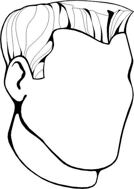 Blank Face Coloring Pages