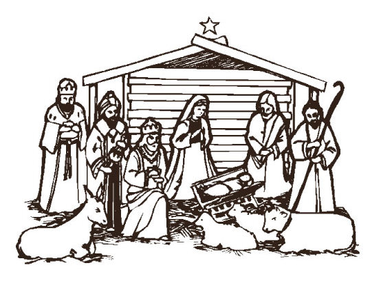 free christmas clipart nativity scene - photo #41