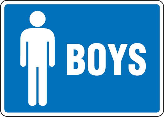 Restroom & Lunchroom Signs - Boys - Restroom & Lunchroom signs ...