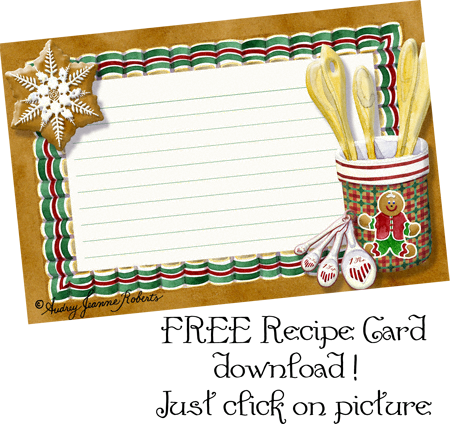 recipes and recipe cards | Audrey Jeanne's Expressions