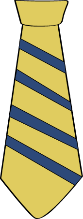 Striped Yellow Tie Clip Art - Striped Yellow Tie Image